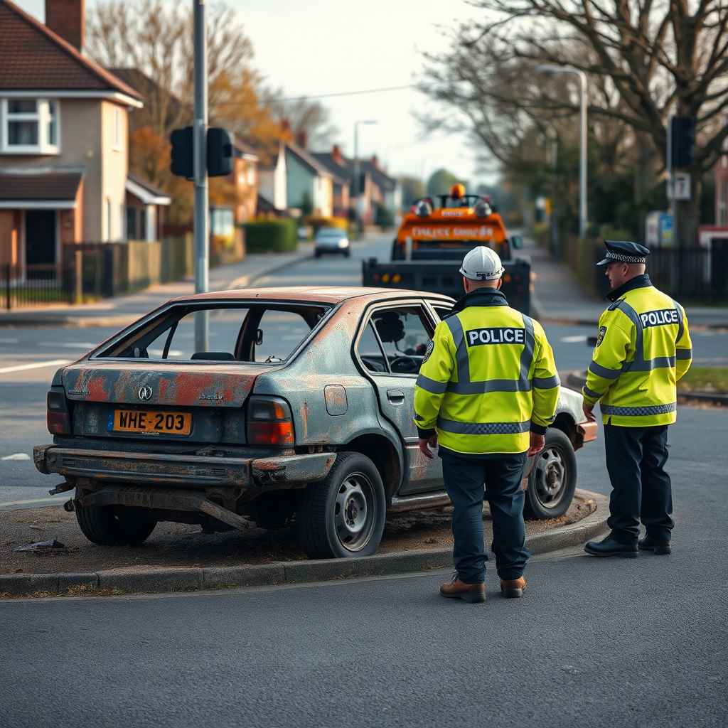 Police impound suspicious vehicles discovered on roundabout